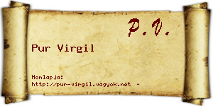 Pur Virgil névjegykártya